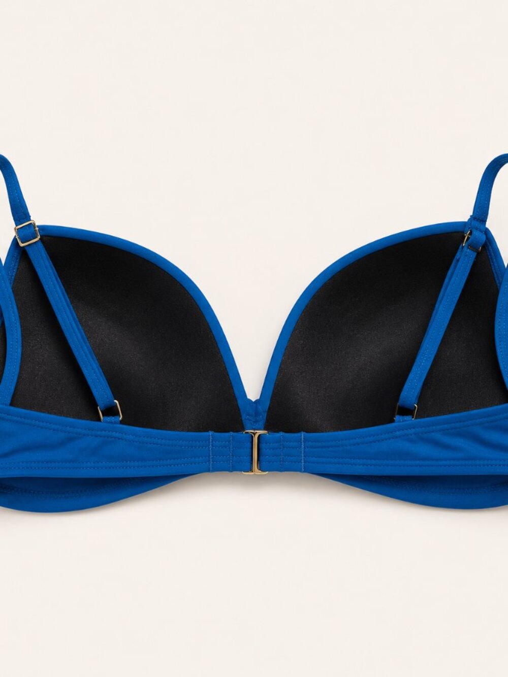 Bikini La Blanca Blue Twist Front Top Size 14 NWT UPF 50+ - Picture 3 of 5